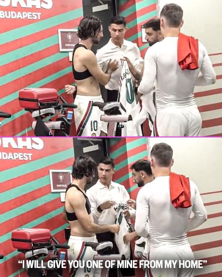 中欧体育登录入口-球衣已经跟别人换了,C罗向索博承诺:我把我家里的一件给你